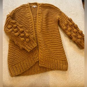 Chunky Knit Bubble Sleeve Cardigan